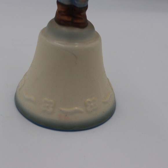 Schmid Bell Boy on Bell Holding Trumpet Horn Bugel Bell Vintage Collectable Bell - Picture 6 of 12